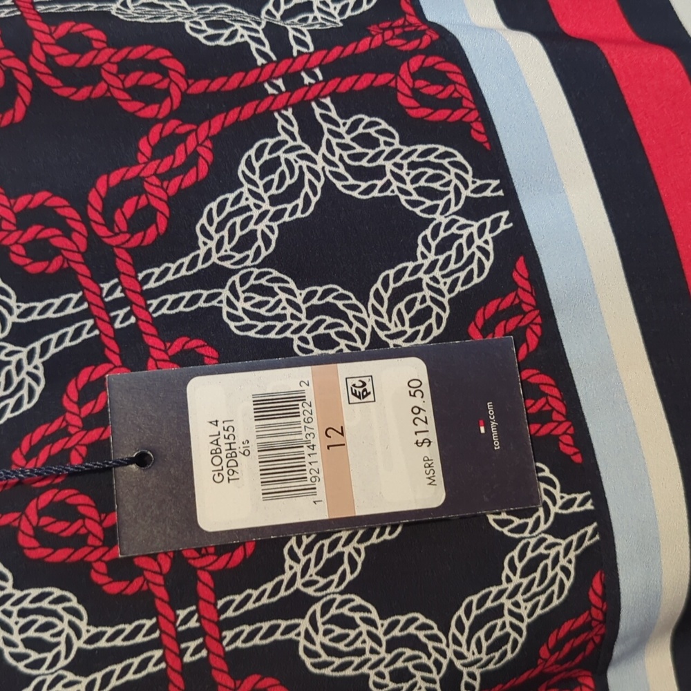 NWT Tommy Hilfiger Red White Blue Nautical Coastal Patriotic 4th Of July Dress - Picture 3 of 9